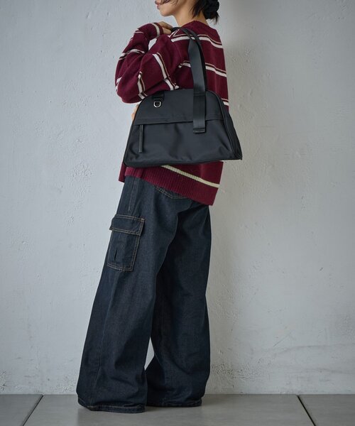 goocy(グーシー)の「アドルフ2WAYボストンバッグ(トートバッグ・レディース・ブラック/ブラウン・FREE)」の4枚目の写真