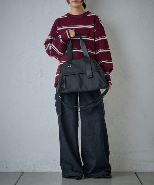 goocy(グーシー)の「アドルフ2WAYボストンバッグ(トートバッグ・レディース・ブラック/ブラウン・FREE)」の5枚目の写真