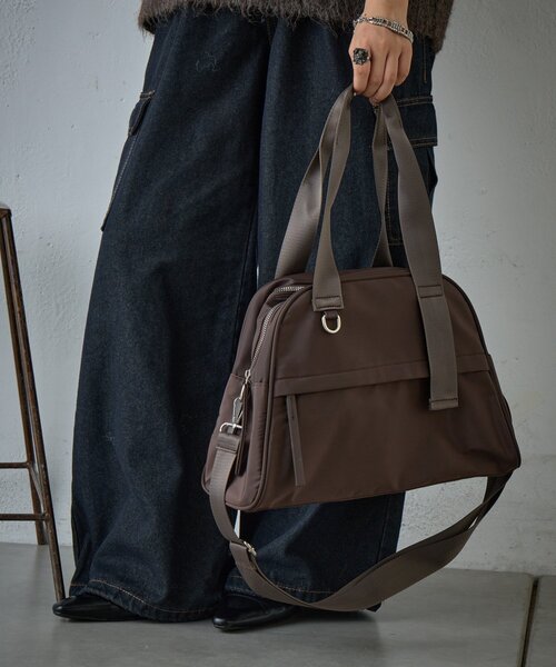 goocy(グーシー)の「アドルフ2WAYボストンバッグ(トートバッグ・レディース・ブラック/ブラウン・FREE)」の8枚目の写真