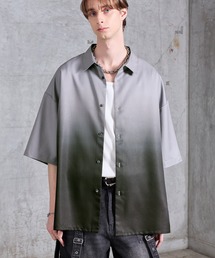 SERACE(�Z���X)�́ySERACE�zLoose drape gradation short sleeve shirt / ���[�Y�h���[�v�O���f�[�V���������V���c/ �ڐG�⊴(�V���c/�u���E�X)