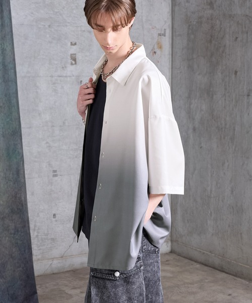 SERACE（セラス）の「【SERACE】Loose drape gradation short sleeve