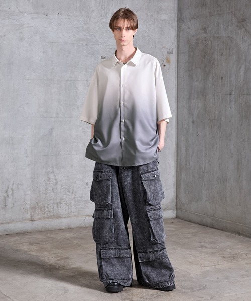 SERACE（セラス）の「【SERACE】Loose drape gradation short sleeve