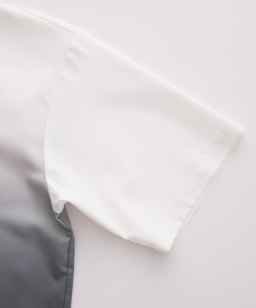 SERACE(セラス)の「【SERACE】Loose drape gradation short sleeve shirt / ルーズドレープグラデーション半袖シャツ/ 接触冷感(シャツ/ブラウス・メンズ・ブラック/ブルー/ホワイト・L/M/S)」の12枚目の写真