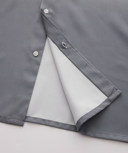 SERACE(セラス)の「【SERACE】Loose drape gradation short sleeve shirt / ルーズドレープグラデーション半袖シャツ/ 接触冷感(シャツ/ブラウス・メンズ・ブラック/ブルー/ホワイト・L/M/S)」の15枚目の写真