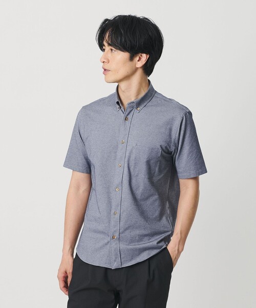 BEAUTY&YOUTH UNITED ARROWS(ビューティーアンドユースユナイテッドアローズ)の「クイック ストレッチ シャンブレー ボタンダウン 半袖シャツ SLIM型 吸水速乾機能付き(シャツ/ブラウス・メンズ・ネイビー/ロイヤルブルー/コバルトブルー/ホワイト・XS/S/M/L/XL)」の6枚目の写真