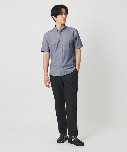 BEAUTY&YOUTH UNITED ARROWS(ビューティーアンドユースユナイテッドアローズ)の「クイック ストレッチ シャンブレー ボタンダウン 半袖シャツ SLIM型 吸水速乾機能付き(シャツ/ブラウス・メンズ・ネイビー/ロイヤルブルー/コバルトブルー/ホワイト・XS/S/M/L/XL)」の7枚目の写真