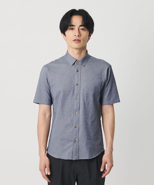 BEAUTY&YOUTH UNITED ARROWS(ビューティーアンドユースユナイテッドアローズ)の「クイック ストレッチ シャンブレー ボタンダウン 半袖シャツ SLIM型 吸水速乾機能付き(シャツ/ブラウス・メンズ・ネイビー/ロイヤルブルー/コバルトブルー/ホワイト・XS/S/M/L/XL)」の11枚目の写真
