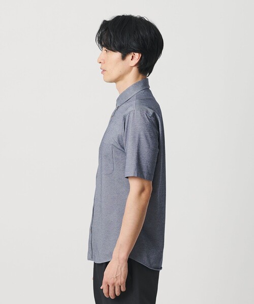 BEAUTY&YOUTH UNITED ARROWS(ビューティーアンドユースユナイテッドアローズ)の「クイック ストレッチ シャンブレー ボタンダウン 半袖シャツ SLIM型 吸水速乾機能付き(シャツ/ブラウス・メンズ・ネイビー/ロイヤルブルー/コバルトブルー/ホワイト・XS/S/M/L/XL)」の12枚目の写真