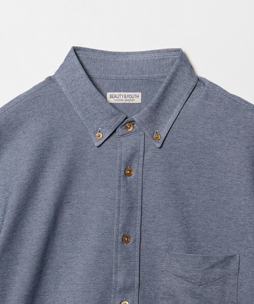BEAUTY&YOUTH UNITED ARROWS(ビューティーアンドユースユナイテッドアローズ)の「クイック ストレッチ シャンブレー ボタンダウン 半袖シャツ SLIM型 吸水速乾機能付き(シャツ/ブラウス・メンズ・ネイビー/ロイヤルブルー/コバルトブルー/ホワイト・XS/S/M/L/XL)」の16枚目の写真