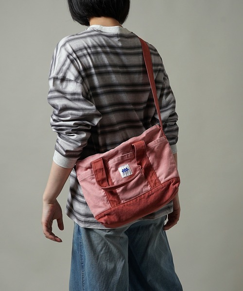 MADDEN（メデン）の「【MADDEN】12oz キャンバス 2WAY ショルダー トートバッグ MDPM-06（ショルダーバッグ・メンズ・ブラック×グレー/キナリ/サックスブルー/ピンク・ONE SIZE）」の11枚目の写真