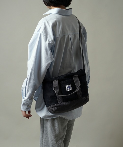 MADDEN（メデン）の「【MADDEN】12oz キャンバス 2WAY ショルダー トートバッグ MDPM-06（ショルダーバッグ・メンズ・ブラック×グレー/キナリ/サックスブルー/ピンク・ONE SIZE）」の7枚目の写真