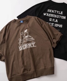 【70】【GERRY/ジェリー】ビンテージライク フロント&バックプリント スウェットTシャツ/接触冷感/速乾