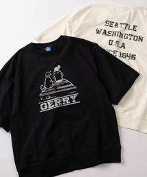 【70】【GERRY/ジェリー】ビンテージライク フロント＆バックプリント スウェットTシャツ/接触冷感/速乾