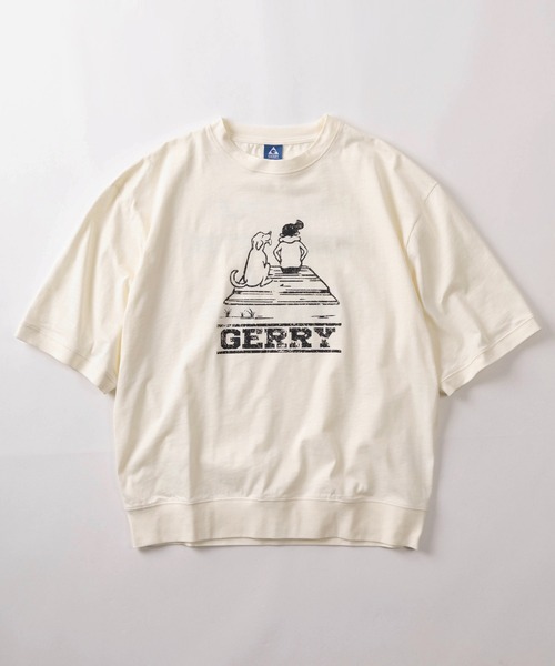 GERRY（ジェリー）の「【70】【GERRY/ジェリー】ビンテージライク フロント＆バックプリント スウェットTシャツ/接触冷感/速乾（Tシャツ/カットソー・メンズ・アイボリー/ブラック/ブラウン・M/L/XL）」の5枚目の写真