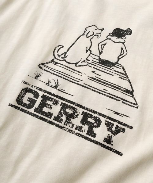 GERRY（ジェリー）の「【70】【GERRY/ジェリー】ビンテージライク フロント＆バックプリント スウェットTシャツ/接触冷感/速乾（Tシャツ/カットソー・メンズ・アイボリー/ブラック/ブラウン・M/L/XL）」の6枚目の写真