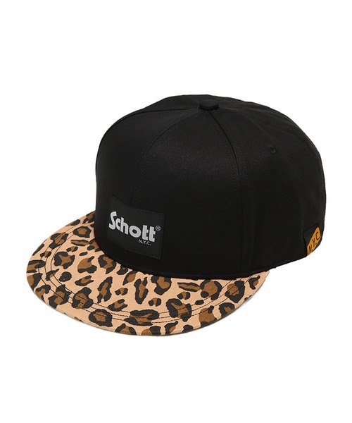 schott（ショット）の「Schott-Logo Flat Brim Cap（キャップ・メンズ・グリーン/ベージュ・FREE）」の2枚目の写真