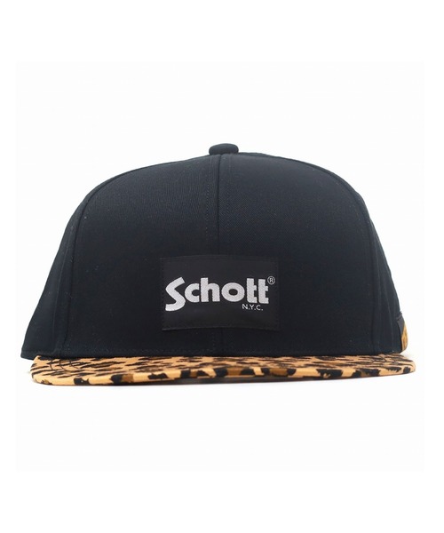 schott（ショット）の「Schott-Logo Flat Brim Cap（キャップ・メンズ・グリーン/ベージュ・FREE）」の4枚目の写真