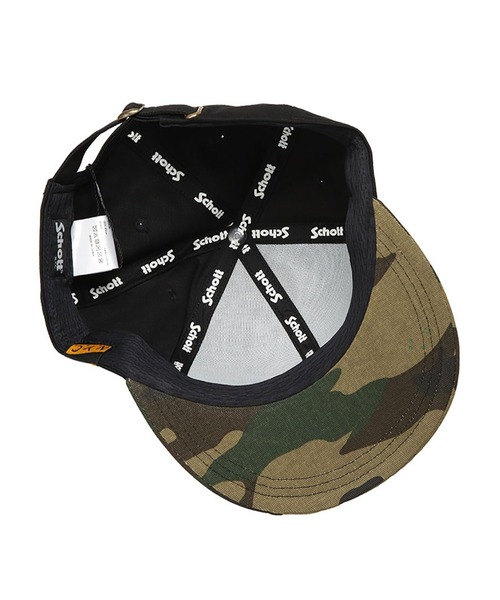 schott（ショット）の「Schott-Logo Flat Brim Cap（キャップ・メンズ・グリーン/ベージュ・FREE）」の9枚目の写真