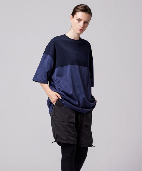 TAION（タイオン）の「【TAION(タイオン)】〈ユニセックス〉ノンダウン ジャパンスペシャル メッシュ切替 Tシャツ（Tシャツ/カットソー・メンズ・ホワイト/チャコールグレー/ブラック/パープル/ネイビー/オリーブ・S/M/L/2XL/XL）」の5枚目の写真