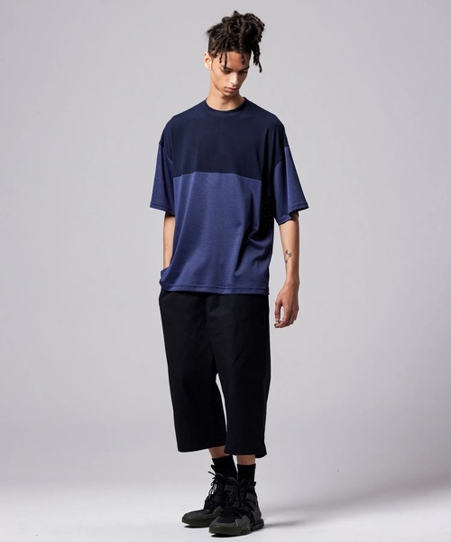 TAION（タイオン）の「【TAION(タイオン)】〈ユニセックス〉ノンダウン ジャパンスペシャル メッシュ切替 Tシャツ（Tシャツ/カットソー・メンズ・ホワイト/チャコールグレー/ブラック/パープル/ネイビー/オリーブ・S/M/L/2XL/XL）」の21枚目の写真