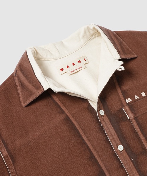 MARNI(マルニ)の「COLOR PRINTED DENIM / 半袖シャツ(シャツ/ブラウス・メンズ・ブラウン・44(S)/46(M)/48(L))」の7枚目の写真