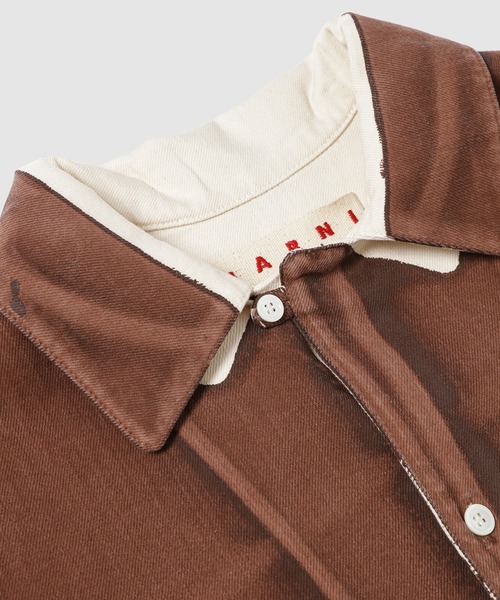 MARNI(マルニ)の「COLOR PRINTED DENIM / 半袖シャツ(シャツ/ブラウス・メンズ・ブラウン・44(S)/46(M)/48(L))」の6枚目の写真