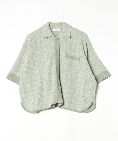 ESTNATION（エストネーション）の「ESTNATION / ツイーディーニットシャツ（シャツ/ブラウス・レディース・ブラウン/カーキ/オフホワイト・FREE）」の15枚目の写真