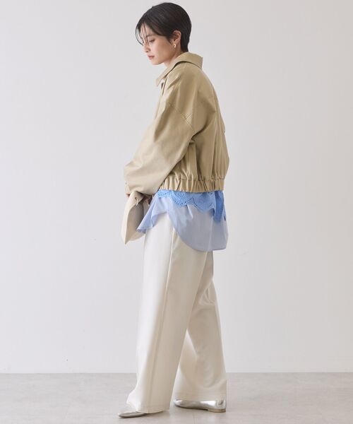 AMERICAN HOLIC（アメリカンホリック）の「襟付きショート丈ブルゾン（ブルゾン・レディース・ベージュ/ライトカーキ・FREE）」の13枚目の写真