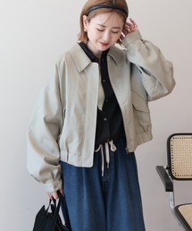 AMERICAN HOLIC | 襟付きショート丈ブルゾン(ブルゾン)