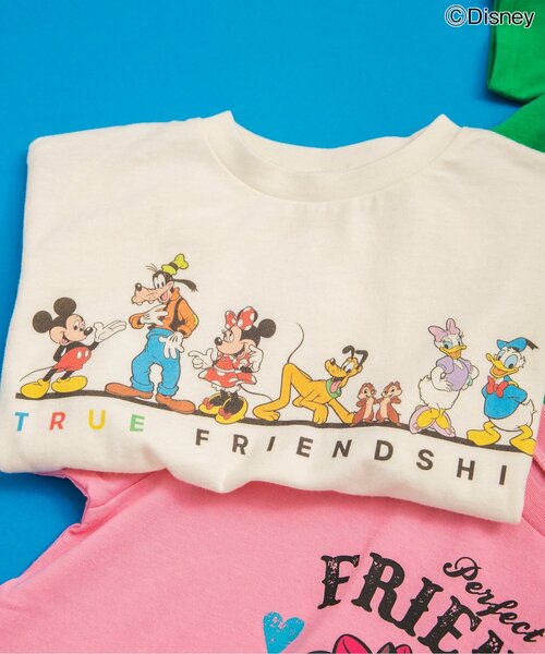 Disney（ディズニー）の「【リンク】【ディズニー】ミッキー＆フレンズ/バラエティTシャツ（Tシャツ/カットソー・キッズ・チャコール/イエロー/ピンク/グリーン/オフホワイト/ブルー・110/100/90/80/140/130/120）」の16枚目の写真