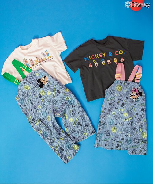 Disney（ディズニー）の「【リンク】【ディズニー】ミッキー＆フレンズ/バラエティTシャツ（Tシャツ/カットソー・キッズ・チャコール/イエロー/ピンク/グリーン/オフホワイト/ブルー・110/100/90/80/140/130/120）」の12枚目の写真
