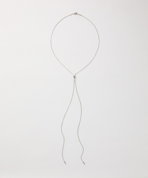 COLONY 2139（コロニートゥーワンスリーナイン）の「スレンダードロップループタイ（ネックレス・レディース・ゴールド/シルバー・FREE）」の6枚目の写真