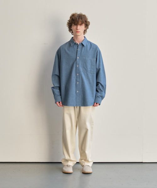HORLISUN(ホーリーサン)の「Maili Denim Check Shirt Blue(シャツ/ブラウス・レディース・その他・LARGE/SMALL/MEDIUM)」の4枚目の写真