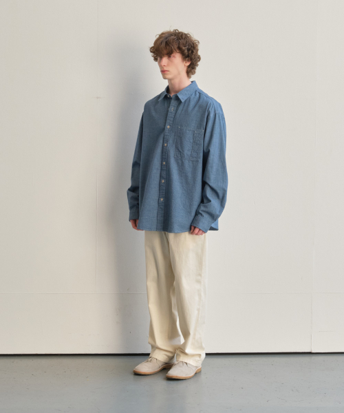 HORLISUN(ホーリーサン)の「Maili Denim Check Shirt Blue(シャツ/ブラウス・レディース・その他・LARGE/SMALL/MEDIUM)」の5枚目の写真