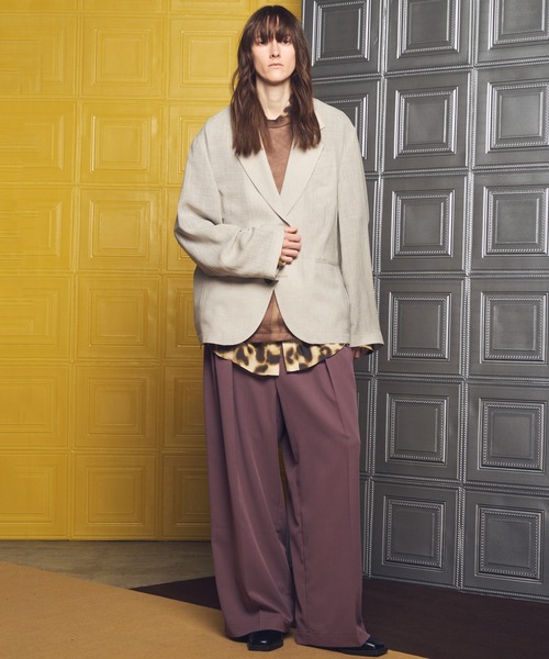 MAISON SPECIAL(メゾンスペシャル)の「《UNISEX》Triacetate Prime-Over 2B Tailored Jacket/トリアセテートプライムオーバー2Bテーラードジャケット【MAISON SPECIAL/メゾンスペシャル】■セットアップ対応■(テーラードジャケット・メンズ・ブルー/チャコールグレー/グレイッシュベージュ/ブラック・2/1/0)」の7枚目の写真