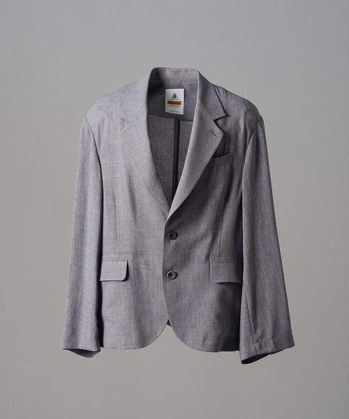 MAISON SPECIAL(メゾンスペシャル)の「《UNISEX》Triacetate Prime-Over 2B Tailored Jacket/トリアセテートプライムオーバー2Bテーラードジャケット【MAISON SPECIAL/メゾンスペシャル】■セットアップ対応■(テーラードジャケット・メンズ・ブルー/チャコールグレー/グレイッシュベージュ/ブラック・2/1/0)」の22枚目の写真