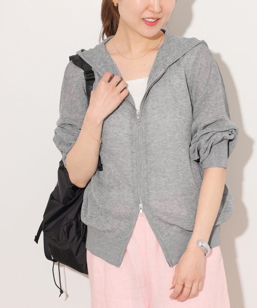JOURNAL STANDARD relume（ジャーナルスタンダード　レリューム）の「《追加 / 新色》シアーフーディ（パーカー・レディース・グレー/ブラック/ホワイト・FREE）」の18枚目の写真