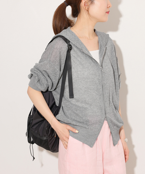 JOURNAL STANDARD relume（ジャーナルスタンダード　レリューム）の「《追加 / 新色》シアーフーディ（パーカー・レディース・グレー/ブラック/ホワイト・FREE）」の19枚目の写真