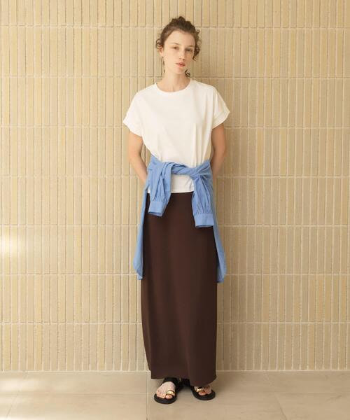 URBAN RESEARCH Sonny Label（アーバンリサーチサニーレーベル）の「UVカットクールタッチフレンチTシャツ（Tシャツ/カットソー・レディース・ブラック/ブルー/オフホワイト/ブラウン・FREE）」の7枚目の写真