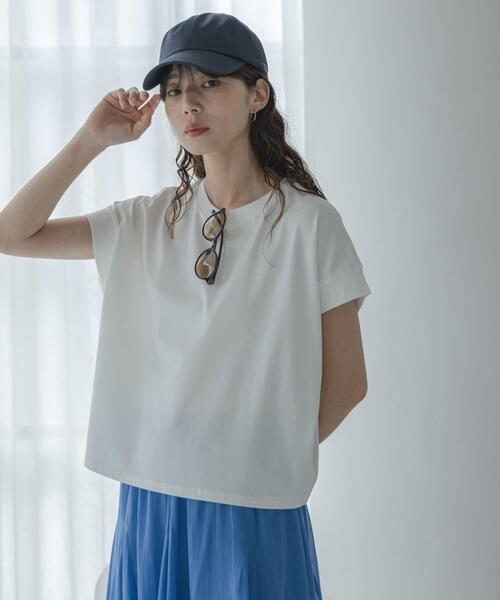 URBAN RESEARCH Sonny Label（アーバンリサーチサニーレーベル）の「UVカットクールタッチフレンチTシャツ（Tシャツ/カットソー・レディース・ブラック/ブルー/オフホワイト/ブラウン・FREE）」の8枚目の写真