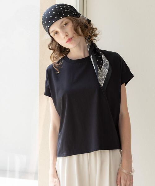 URBAN RESEARCH Sonny Label（アーバンリサーチサニーレーベル）の「UVカットクールタッチフレンチTシャツ（Tシャツ/カットソー・レディース・ブラック/ブルー/オフホワイト/ブラウン・FREE）」の15枚目の写真