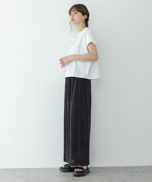 URBAN RESEARCH Sonny Label（アーバンリサーチサニーレーベル）の「UVカットクールタッチフレンチTシャツ（Tシャツ/カットソー・レディース・ブラック/ブルー/オフホワイト/ブラウン・FREE）」の10枚目の写真