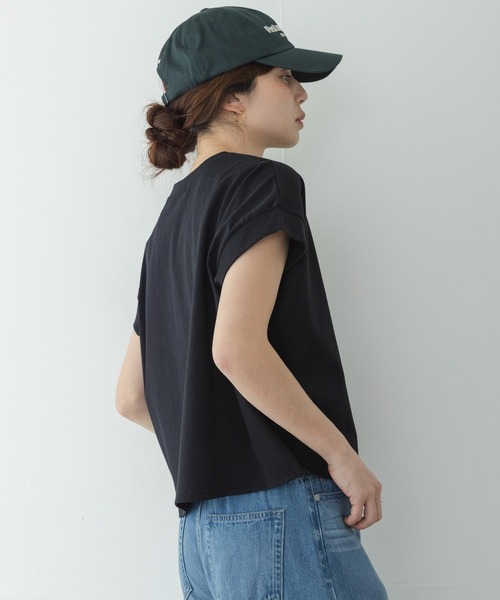 URBAN RESEARCH Sonny Label（アーバンリサーチサニーレーベル）の「UVカットクールタッチフレンチTシャツ（Tシャツ/カットソー・レディース・ブラック/ブルー/オフホワイト/ブラウン・FREE）」の16枚目の写真