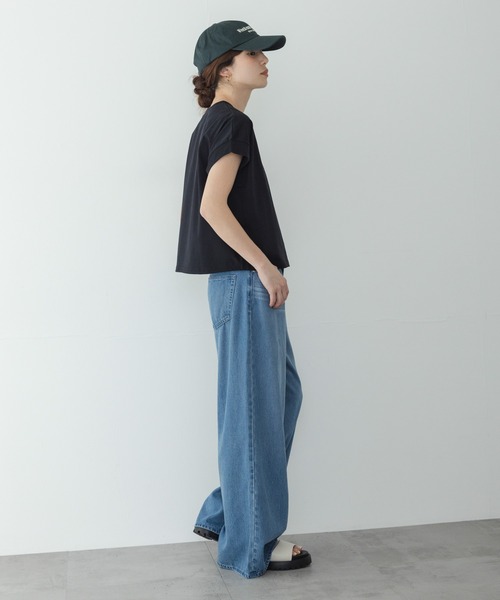 URBAN RESEARCH Sonny Label（アーバンリサーチサニーレーベル）の「UVカットクールタッチフレンチTシャツ（Tシャツ/カットソー・レディース・ブラック/ブルー/オフホワイト/ブラウン・FREE）」の18枚目の写真