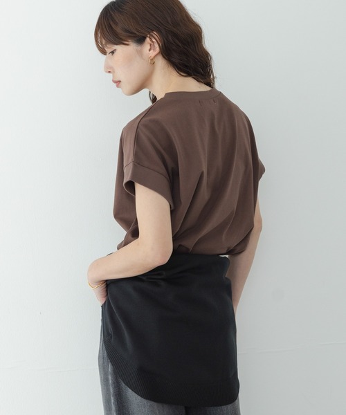 URBAN RESEARCH Sonny Label（アーバンリサーチサニーレーベル）の「UVカットクールタッチフレンチTシャツ（Tシャツ/カットソー・レディース・ブラック/ブルー/オフホワイト/ブラウン・FREE）」の22枚目の写真
