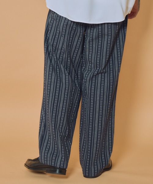 Subciety(サブサエティ)の「Jacquard stripe slacks(スラックス・メンズ・ブラック/ネイビー/ベージュ・SMALL/MEDIUM/LARGE/X-LARGE)」の22枚目の写真