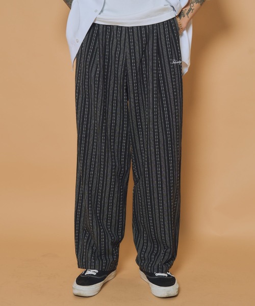 Subciety(サブサエティ)の「Jacquard stripe slacks(スラックス・メンズ・ブラック/ネイビー/ベージュ・SMALL/MEDIUM/LARGE/X-LARGE)」の16枚目の写真