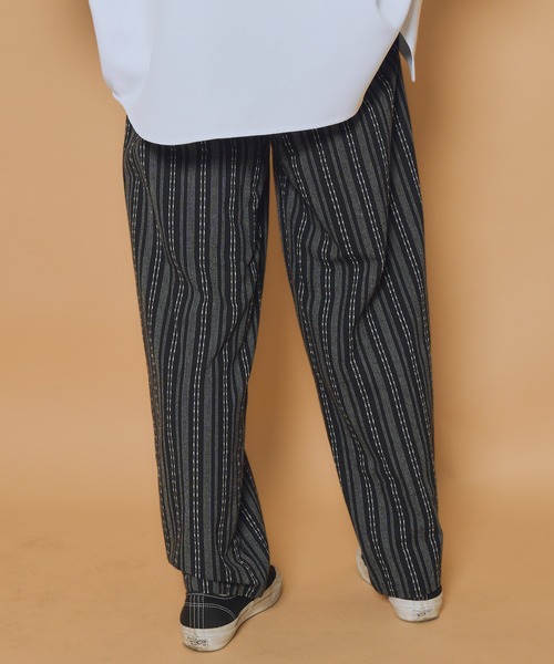 Subciety(サブサエティ)の「Jacquard stripe slacks(スラックス・メンズ・ブラック/ネイビー/ベージュ・SMALL/MEDIUM/LARGE/X-LARGE)」の15枚目の写真