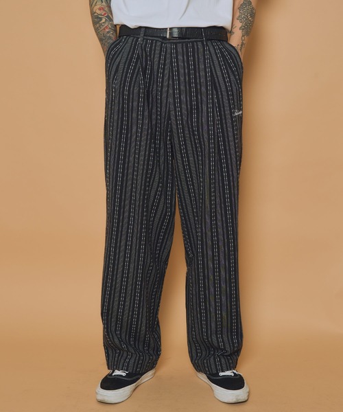 Subciety(サブサエティ)の「Jacquard stripe slacks(スラックス・メンズ・ブラック/ネイビー/ベージュ・SMALL/MEDIUM/LARGE/X-LARGE)」の10枚目の写真