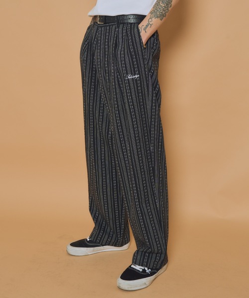 Subciety(サブサエティ)の「Jacquard stripe slacks(スラックス・メンズ・ブラック/ネイビー/ベージュ・SMALL/MEDIUM/LARGE/X-LARGE)」の9枚目の写真